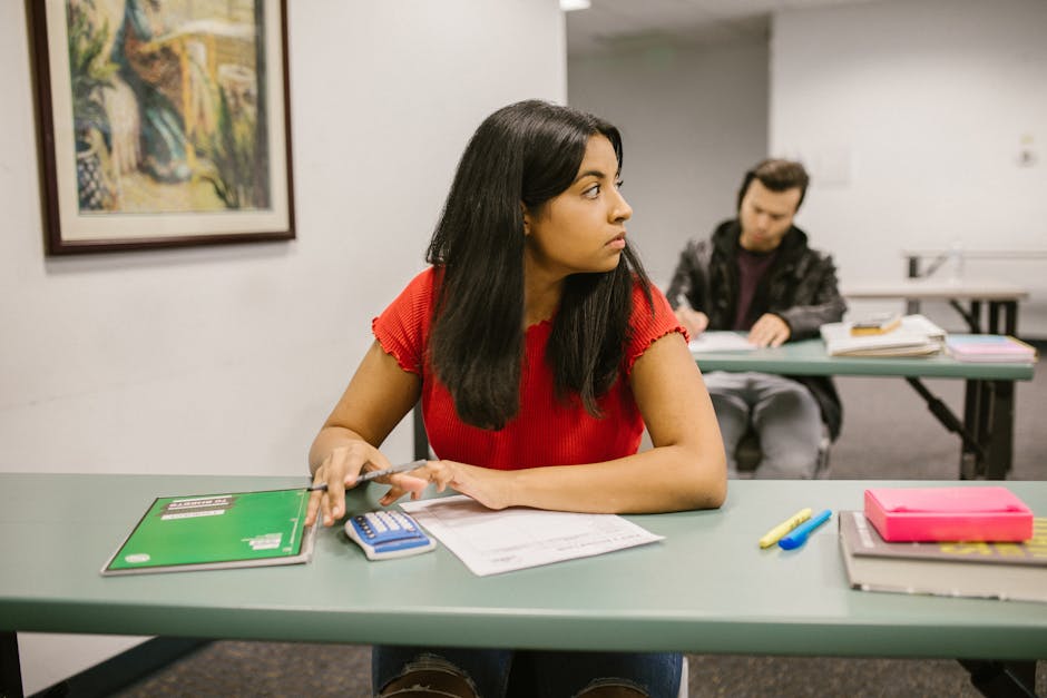 Students taking a test in a classroom setting, representing NAPLAN and selective school examinations